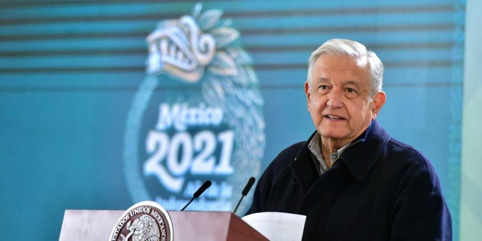 Andrés Manuel López Obrador, presidente de México, en su conferencia matutina desde Irapuato.