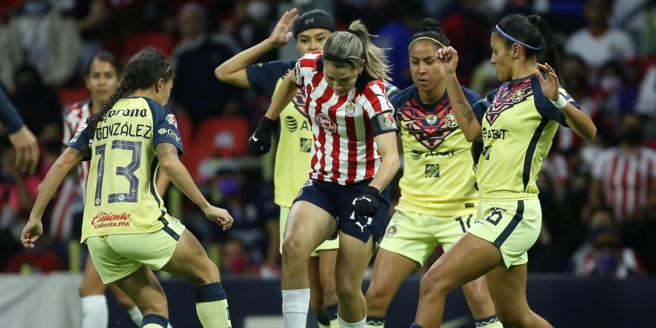Chivas cayó ante América como visitante en el primer capítulo entre ambos en los cuartos de final de la Liga MX Femenil.