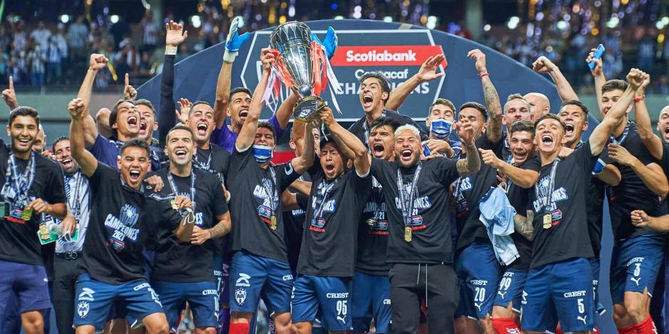 Jugadores del Monterrey celebran con el título de la Concachampions, el pasado 28 de octubre, tras vencer al América en la final.