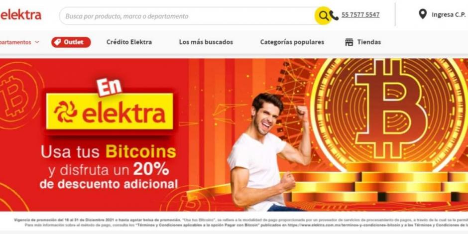“Los rumores son ciertos, Elektra es la primera tienda (de retail) en México que permite comprar con Bitcoin”, escribió Salinas Pliego en su cuenta de Twitter.