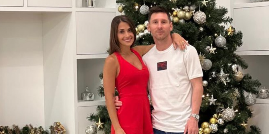 Antonella Roccuzzo y Lionel Messi celebran las fiestas de fin de año en Argentina.
