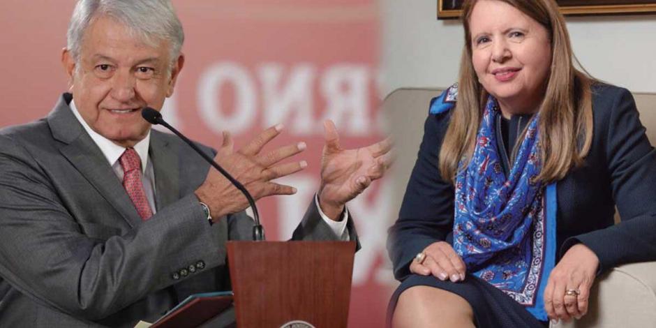 Andrés Manuel López Obrador y Loretta-Ortiz, nueva ministra de la SCJN.