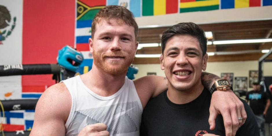 Saúl "Canelo" Álvarez y Brandon Moreno, estrellas mexicanas en el box y la UFC, respectivamente.