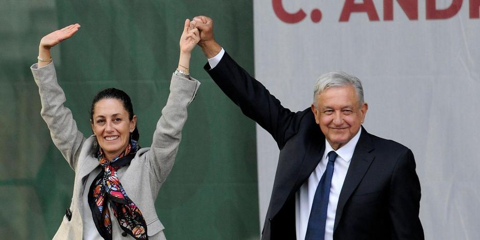Claudia Sheinbaum, jefa de Gobierno y Andrés Manuel López Obrador, Presidente de México.