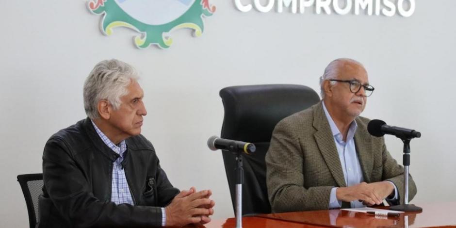 Germán Martínez Santoyo, director de Conagua, y Miguel Ángel Navarro Quintero, gobernador de Nayarit.