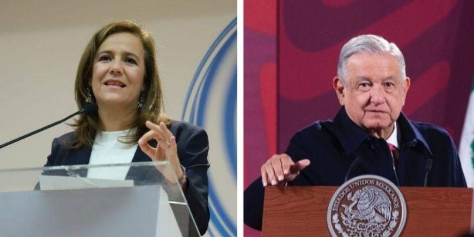 Margarita Zavala y el Presidente Andrés Manuel López Obrador.