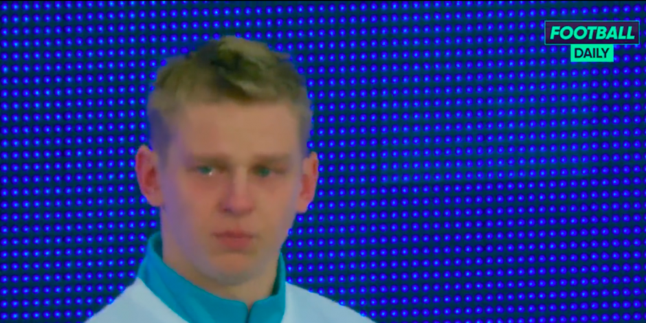 Oleksandr Zinchenko, jugador ucraniano del Manchester City rompió en llanto por el conflicto entre Rusia y su país..