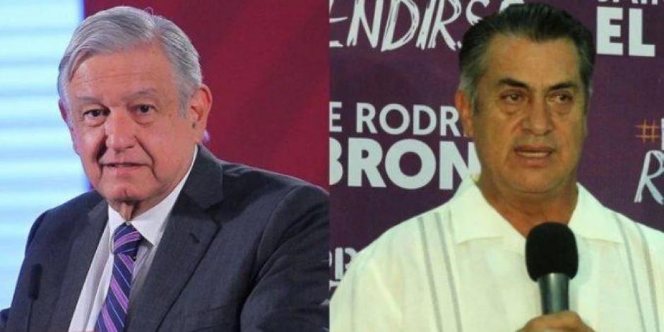 Andrés Manuel López Obrador, Presidente de México y el exgobernador de Nuevo León, Jaime Rodríguez Calderón.