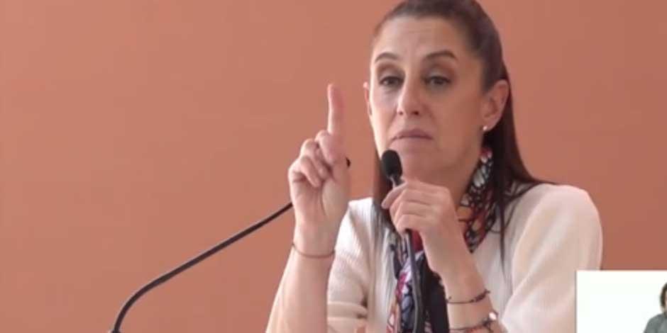 La jefa de Gobierno de la CDMX, Claudia Sheinbaum Pardo