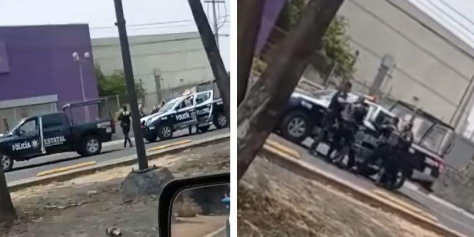 Policías del Edomex agredieron a agentes de Ecatepec para liberar a un compañero detenido.