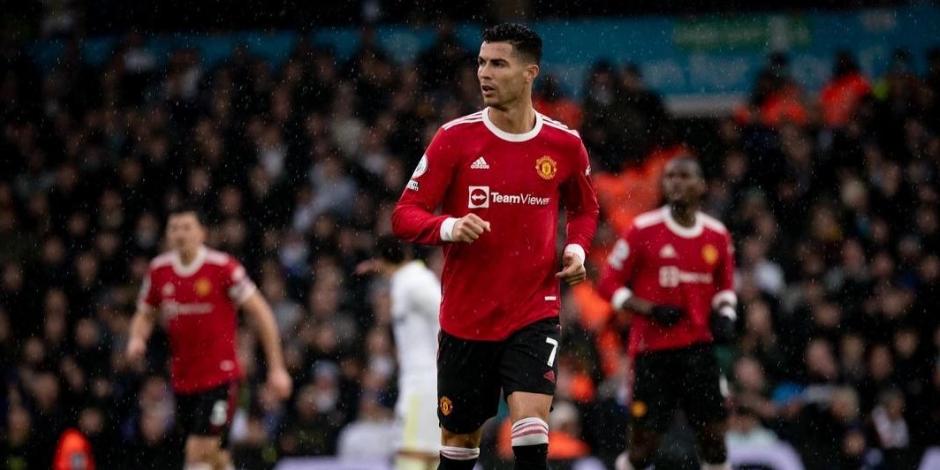 Cristiano Ronaldo durante un partido con el Manchester United la campaña pasada.