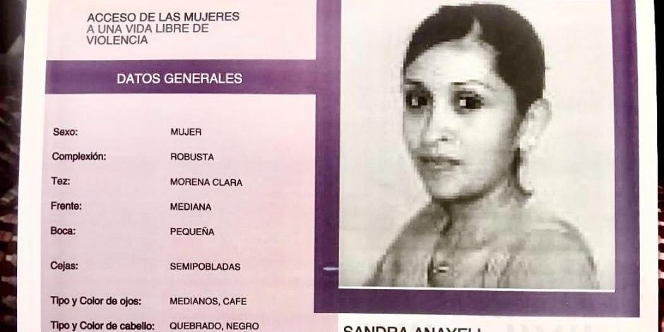 Sandra Anayeli está desaparecida