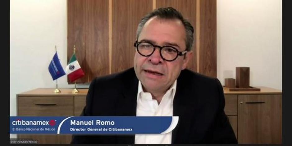 Manuel Romo, director general de Citibanamex, en videoconferencia