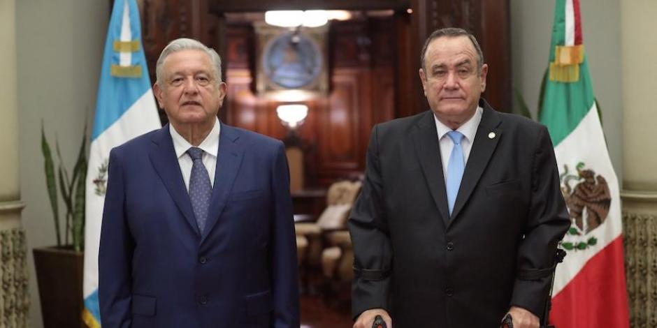 AMLO y Alejandro Giammattei, el presidente de Guatemala, el jueves pasado.*Esta columna expresa el punto de vista de su autor, no necesariamente de La Razón.