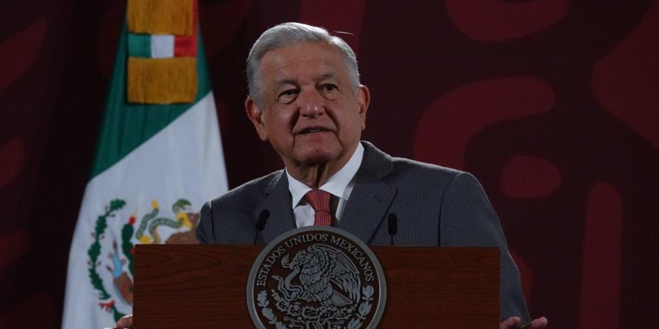 Andrés Manuel López Obrador este 10 de mayo en Palacio Nacional.