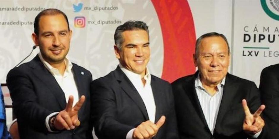 El dirigente nacional del PRI, Alejandro Moreno, anunció que la coalición Va por México presentará una denuncia en contra de Morena.