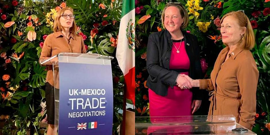 Tatiana Clouthier, secretaria de Economía de México, se reunió con Anne-Marie Trevelyan, secretaria de Comercio Internacional de Reino Unido