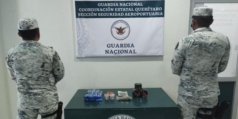 Guardia Nacional decomisa narcóticos ocultos en bocina, galletas y dulces.