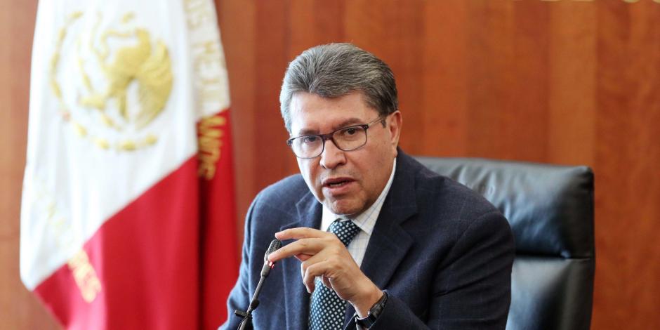 Coordinador de la Junta de Coordinación Política en el Senado, Ricardo Monreal     