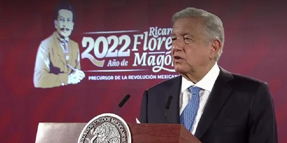 El presidente López Obrador en conferencia de prensa