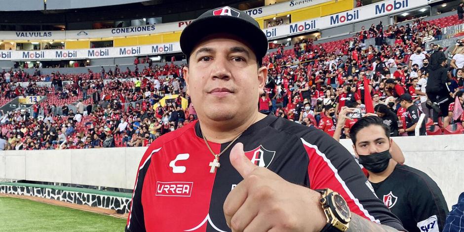 Eddy Reynoso es un reconocido aficionado del Atlas, actual campeón de la Liga MX