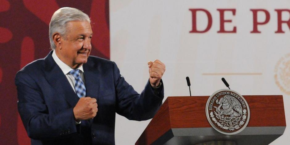 El Presidente de México, Andrés Manuel López Obrador, en su conferencia de este jueves 30 de junio.