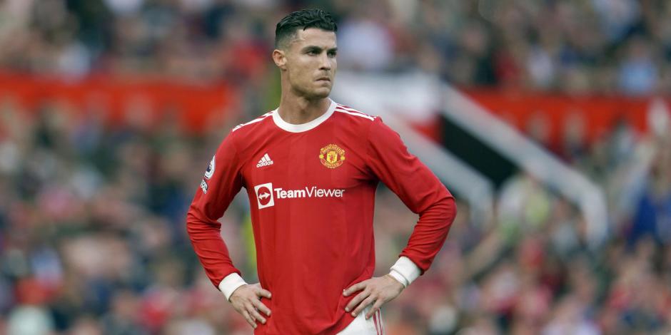 Cristiano Ronaldo, quien podría regresar a LaLiga de España, durante un partido del Manchester United en la pasada temporada.