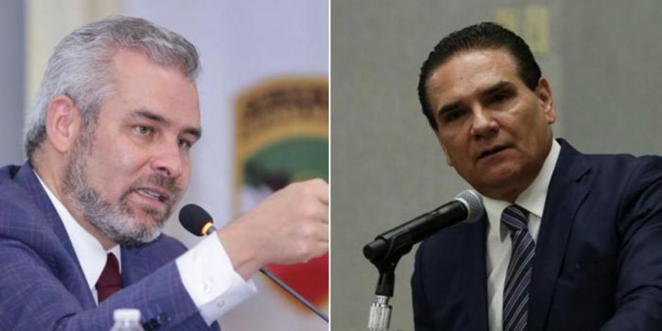 Alfredo Ramírez, gobernador de Michoacán (izq.) anunció que se está auditando un crédito solicitado por su antecesor, Silvano Aureoles (der.).
