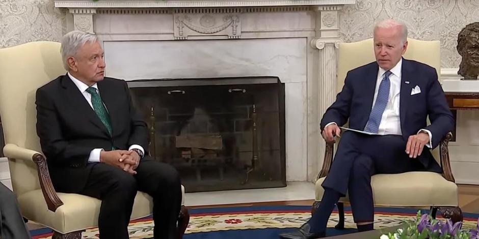 Andrés Manuel López Obrador y Joe Biden este martes 12 de julio en la Casa Blanca.