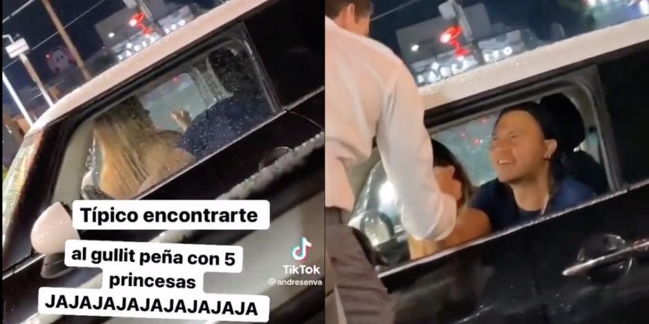 Liga MX | Captan a "Gullit" Peña arriba de un carro con varias mujeres y en posible estado de ebriedad