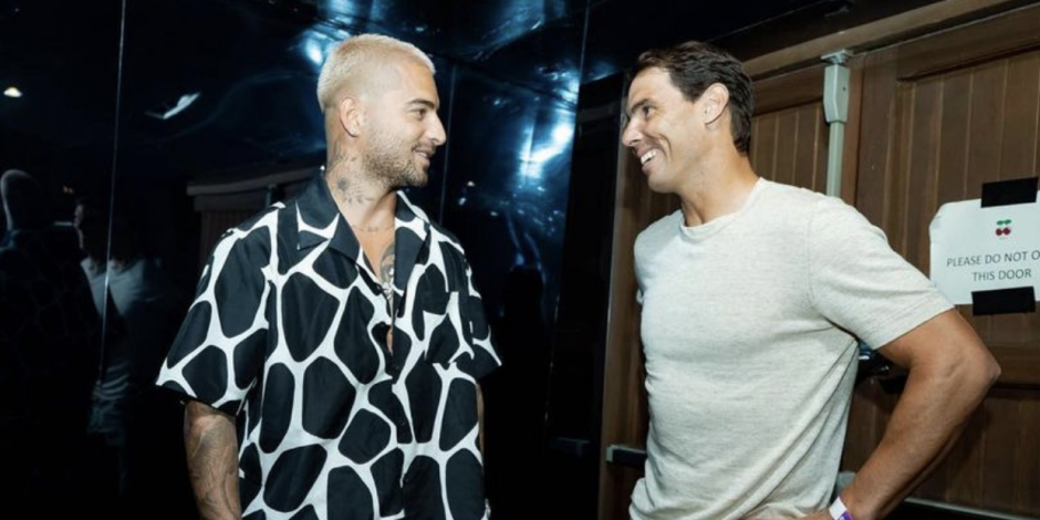 Rafael Nadal presumió en sus redes sociales la convivencia que tuvo con el cantante colombiano Maluma.