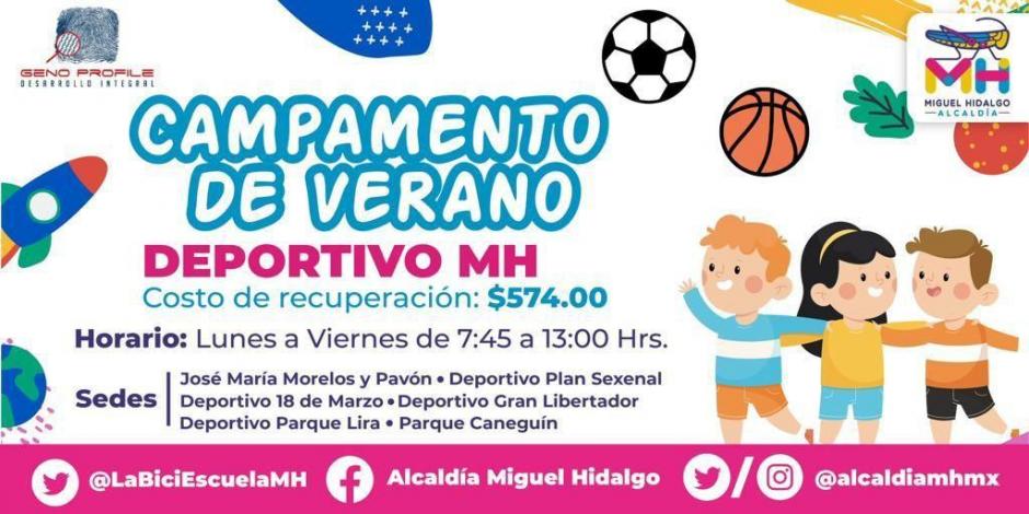 Se impartirá en los deportivos Plan Sexenal, 18 de Marzo, José María Morelos y Pavón, Parque Lira, Gran Libertador y el Parque Caneguín