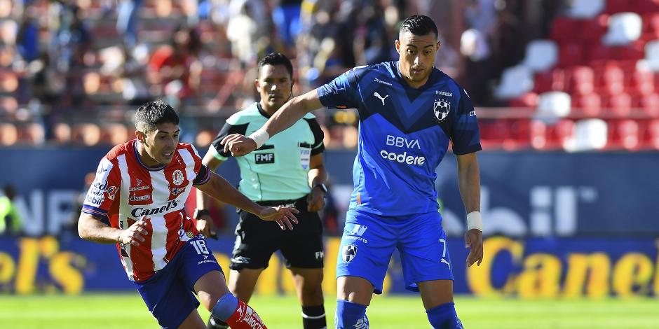 Una acción del Atletico de San Luis vs Monterrey, Jornada 3 del Apertura 2022 de la Liga MX