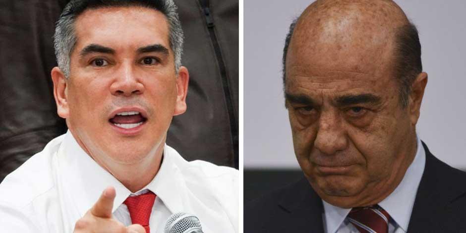 El líder nacional del PRI, Alejandro Moreno y el ex titular de la PGR, Jesús Murillo Karam