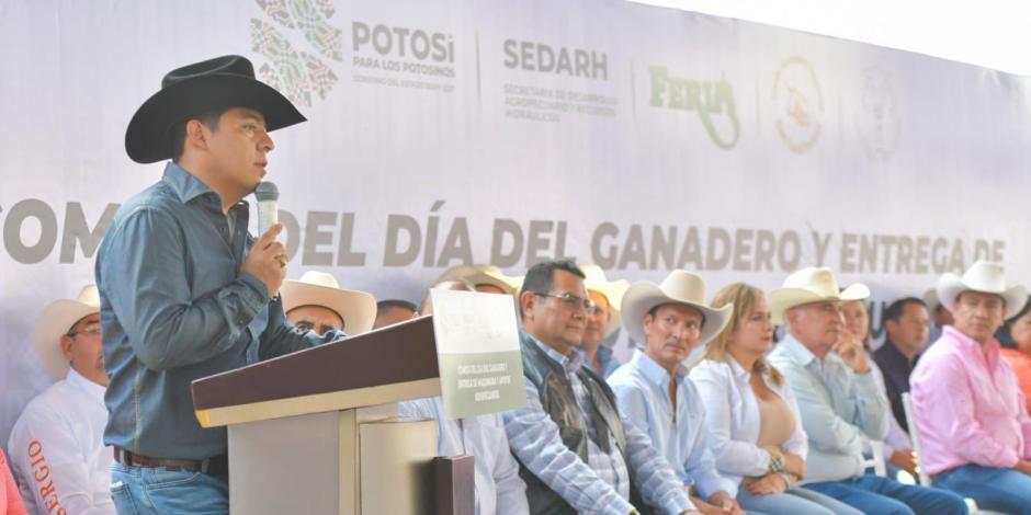 El gobernador Ricardo Gallardo anunció que San Luis Potosí tendrá tres ferias ganaderas al año.