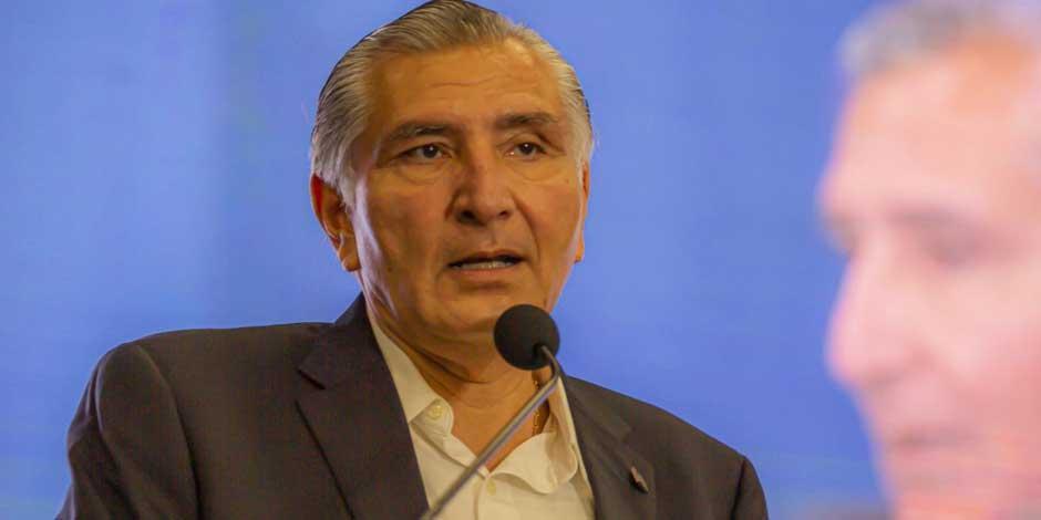 Adán Augusto afirma que no tiene candidato a la gubernatura de Puebla.