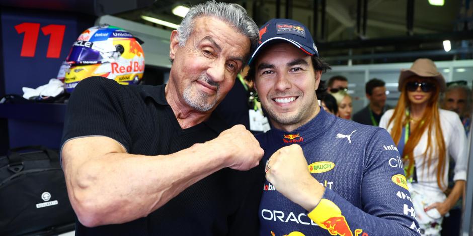 Sylvester Stallone y Checo Pérez convivieron un rato antes del Gran Premio de Italia de F1.