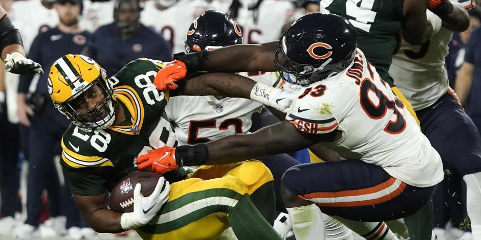 Una acción del Green Bay Packers vs Chicago Bears, Semana 2 de la NFL