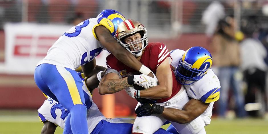 Una acción del San Francisco 49ers vs Los Angeles Rams, Semana 4 de la NFL