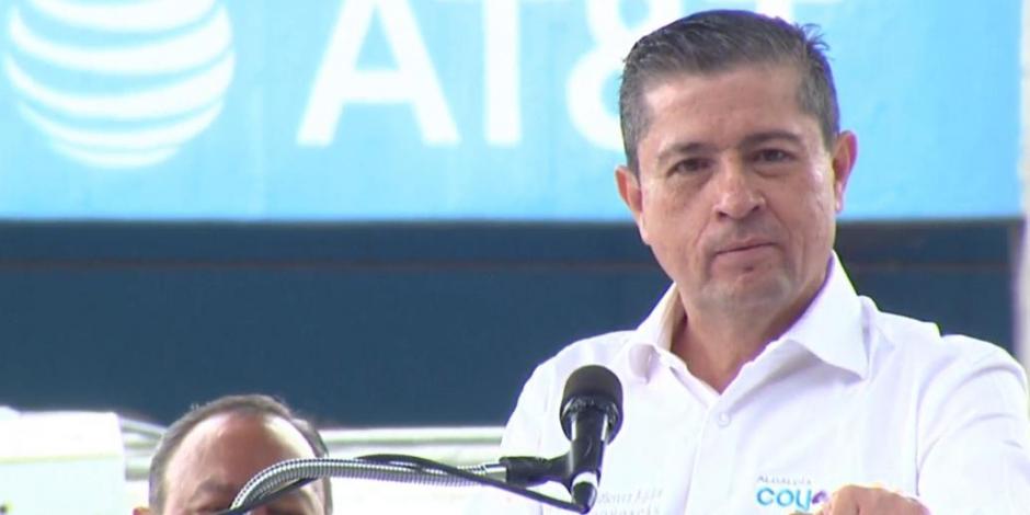 Giovani Gutiérrez, alcalde de Coyoacán, durante la presentación de su Primer Informe de Gobierno.