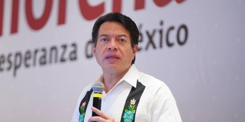 El dirigente nacional de Morena, Mario Delgado, afirma que con Reforma Electoral se puede ahorrar y no pretende desaparecer al INE