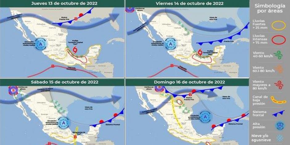 Protección Civil de México informa que por ciclón tropical "Karl" Tabasco, Veracruz, Campeche, Chiapas, Oaxaca y Puebla se encuentran en alerta