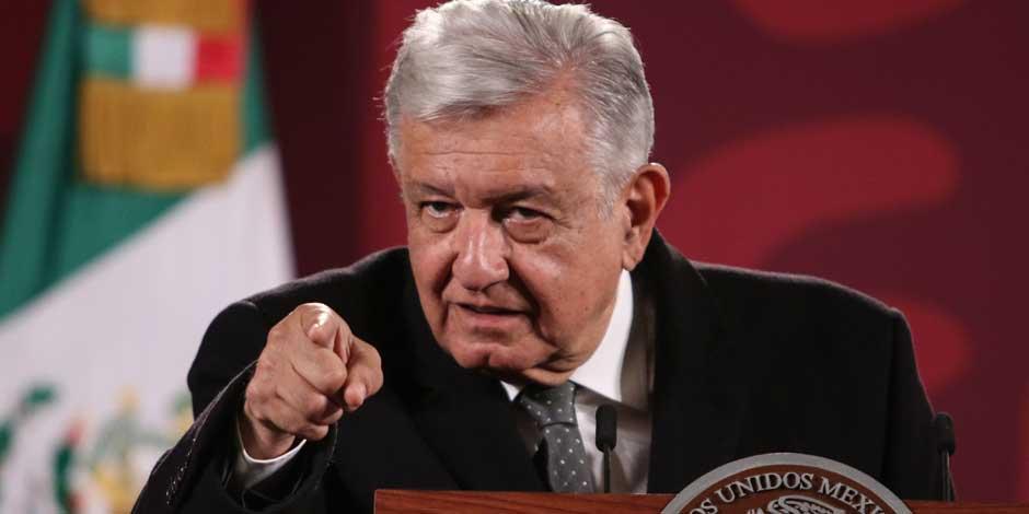Imagen del Presidente de México, Andrés Manuel López Obrador, durante su conferencia matutina diaria en Palacio Nacional, el 12 de octubre de 2022