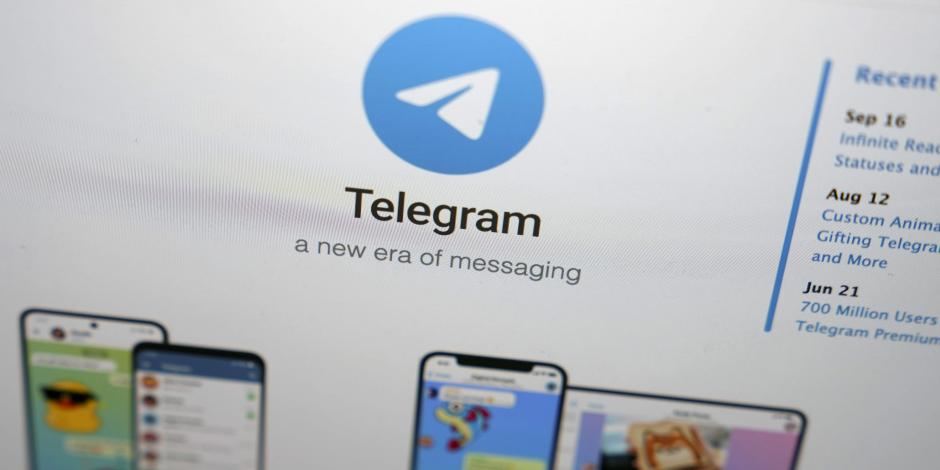 El sitio web de la aplicación de mensajería Telegram se ve en la pantalla de una computadora portátil en Múnich, Alemania, el lunes 17 de octubre de 2022. (Foto AP/Matthias Schrader)