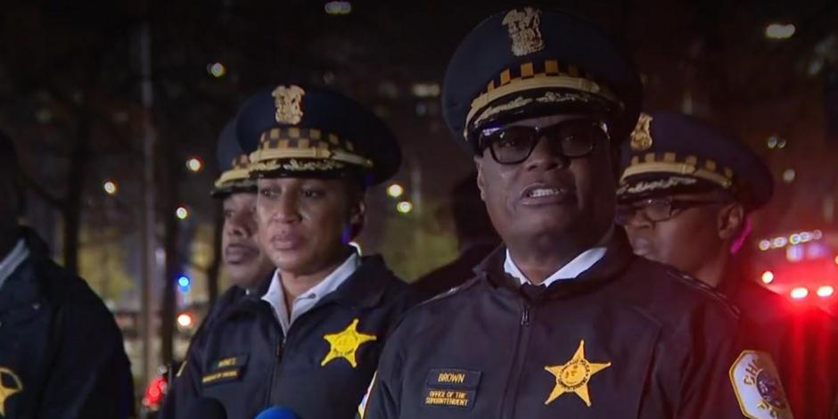 David Brown, superintendente de la Policía de Chicago, confirmó el número de personas lesionadas esta noche, durante un tiroteo.