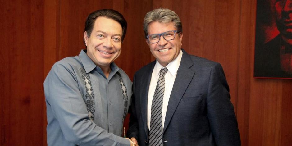 Ricardo Monreal se reúne con Mario Delgado para abordar Reforma Electoral.