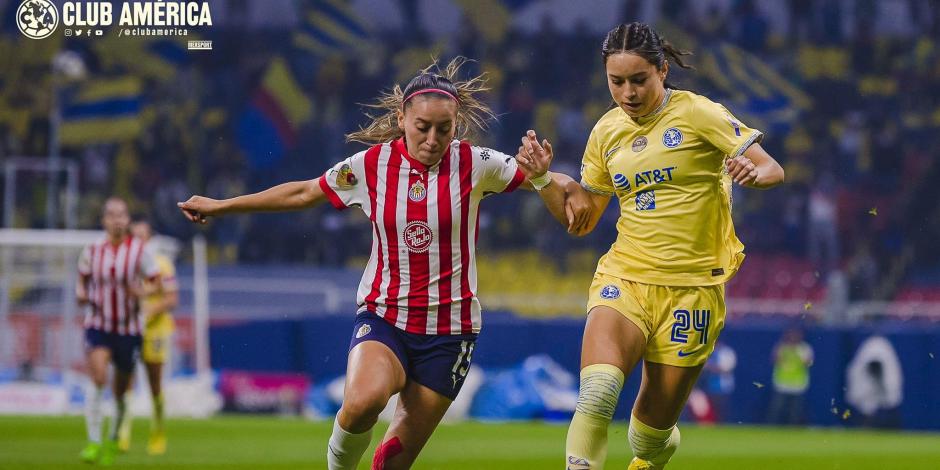 América goleó a las Chivas en la Semifinal de Ida del Apertura 2022 de la Liga MX Femenil, en el Estadio Azteca.