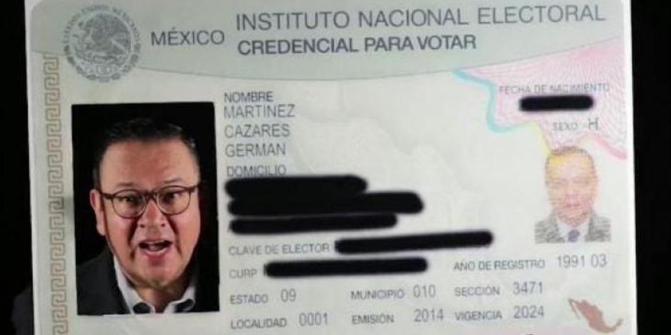 Germán Martínez: Defiendo una credencial confiable, no chafa ni pirata; respalda al INE ante Reforma Electoral.