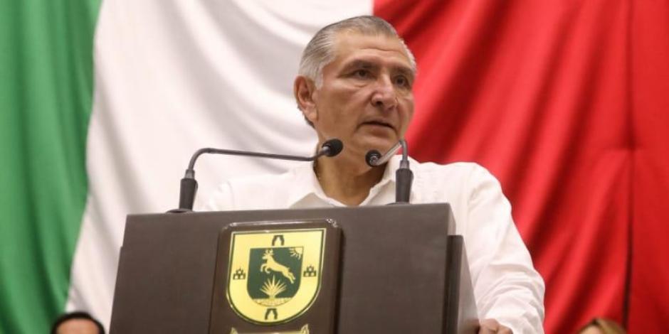 El secretario de Gobernación, Adán Augusto López, asegura que prefiere no hablar de sus aspiraciones presidenciales para que el INE no lo sancione