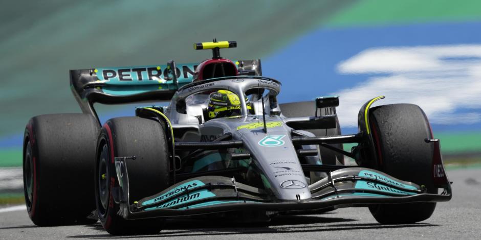 Lewis Hamilton en el circuito de Interlagos, durante el Gran Premio de Brasil de F1.
